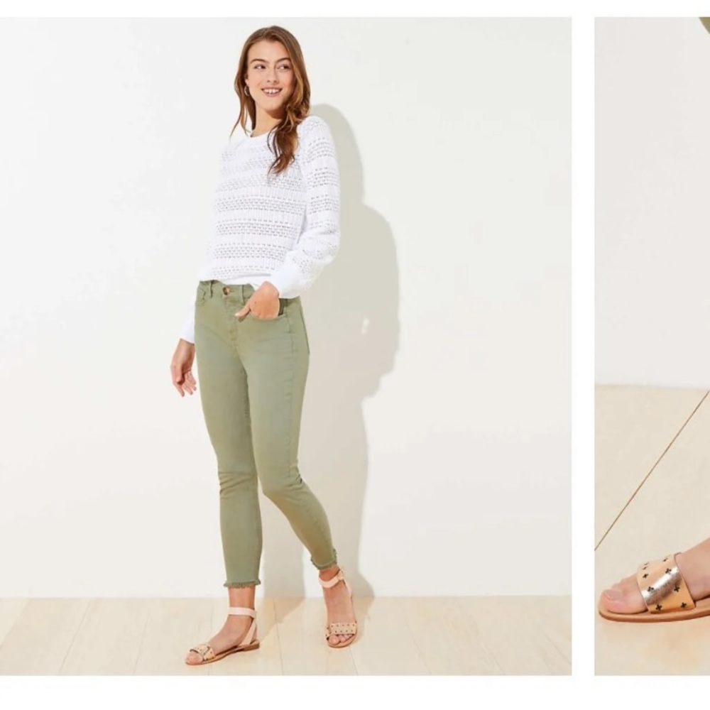 NWT loft frayed denim